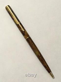 Vintage Parker Arrow Chinese Lacquer Amber Gold Trim Ballpoint Pen-blue Ink