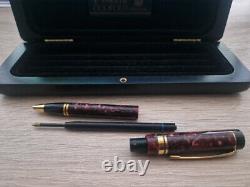 Vintage Parker Duofold Ballpoint Pen Centennial Red Marble with Gold Trim
