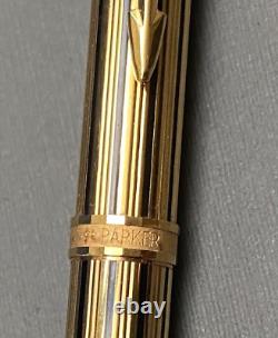 Vintage Parker Premier Athenes ballpoint pen 22 carat gold plate finish