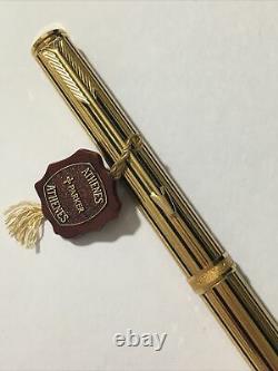 Vintage Parker Premier Athens Lacquer Gold Trim Ballpoint Pen-france