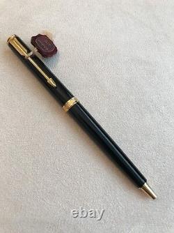 Vintage Parker Premier Black Noir Gold Trim Ballpoint Pen-boxed-uk-superb