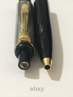 Vintage Pelikan K200 Grey Marble / Black Gold Trim Ballpoint Pen-germany