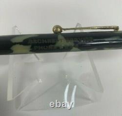 Vintage Pen Green Black Gold Sechrest Service 1920's