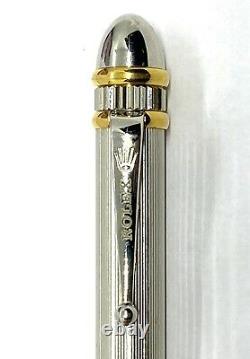 Vintage Rolex Crown Logo Limited Edition Sterling Gold Ballpoint Pen 69g