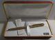 Vintage Settelaghi Italy/italian 925 Silver +gold Ballpoint Pen Withbox +paperwork