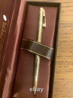 Vintage Sheaffer 12k Rolled Gold Grapes & Vines Gold Trim Ballpoint Pen New
