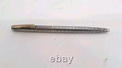 Vintage Sheaffer Sterling Silver Imperial Ball Point Pen Gold Trim