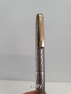 Vintage Sheaffer Sterling Silver Imperial Ball Point Pen Gold Trim