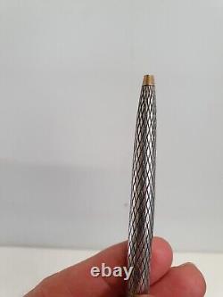 Vintage Sheaffer Sterling Silver Imperial Ball Point Pen Gold Trim