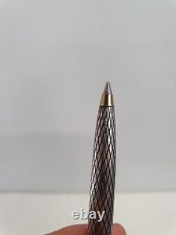 Vintage Sheaffer Sterling Silver Imperial Ball Point Pen Gold Trim