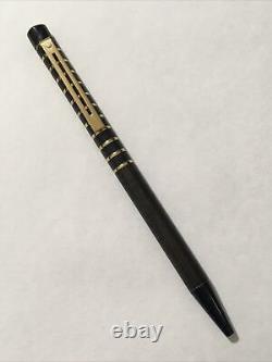 Vintage Sheaffer Targa Brown Gold Trim Ballpoint Pen-usa-blue Ink
