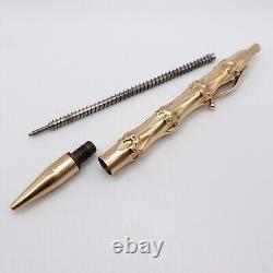 Vintage Tiffany & Co. Louis Tamis 14K Yellow Gold Bamboo Ink Ballpoint Pen 4.75