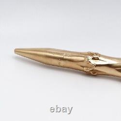 Vintage Tiffany & Co. Louis Tamis 14K Yellow Gold Bamboo Ink Ballpoint Pen 4.75