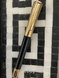 Vintage Versace Omas Greca Black & Gold Rollerball Pen