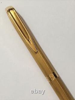 Vintage Waterman Cf Plaque Or G Fine Lined Ballpoint Pen-france