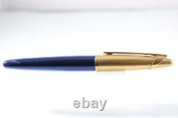 Vintage Waterman Edson Sapphire Blue Rollerball Pen, GT (Cased & Refill)