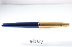 Vintage Waterman Edson Sapphire Blue Rollerball Pen, GT (Cased & Refill)