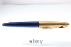 Vintage Waterman Edson Sapphire Blue Rollerball Pen, GT (Cased & Refill)