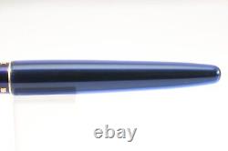 Vintage Waterman Edson Sapphire Blue Rollerball Pen, GT (Cased & Refill)