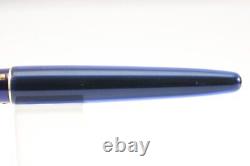 Vintage Waterman Edson Sapphire Blue Rollerball Pen, GT (Cased & Refill)