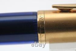 Vintage Waterman Edson Sapphire Blue Rollerball Pen, GT (Cased & Refill)