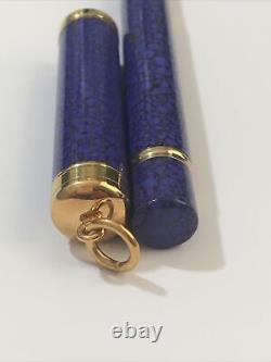 Vintage Waterman Lady Charlotte Blue/purple Marble Gt Ballpoint Pen-france