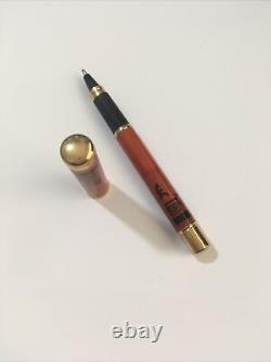 Vintage Waterman Lady Charlotte Orange Lacquer Gt Ballpoint Pen-france