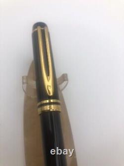 Vintage Waterman Le Man Ballpoint Pen Black Lacquer Gold Trim Boxed New Refill