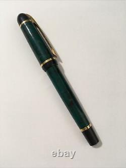 Vintage Waterman Phileas Green Marble Gold Trim Rollerball Pen-france-black Ink