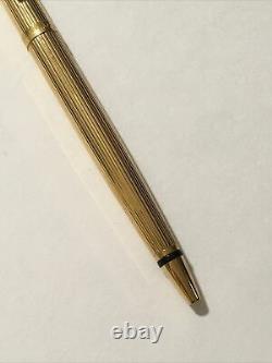 Vintage Waterman Preface Gold Plated Fluted Gt Ballpoint Pen-france-black Ink