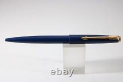 Vintage (c1980-83) Parker 45 TX Matt Blue Ballpoint Pen, GT (Cased & Refill)