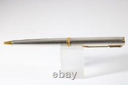 Vintage (c1983-94) Parker Premier Grain D'Orge Silver Plated Ballpoint Pen (2)