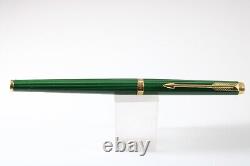 Vintage (c1983) Parker 75 Green Malachite Rollerball Pen, GT (New Refill)