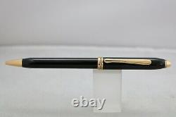 Vintage (c1995) Cross Townsend Lacquered Black Ballpoint Pen with 22k Trim