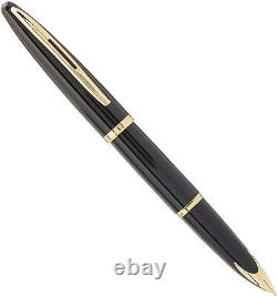 Waterman Carène Black Sea Fountain Pen, High-Gloss Black and 23k Gold Clip, Medi