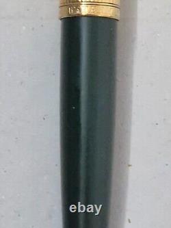 Waterman Carene Green Emerald / Gold Ballpoint Pen. Very Good Condition