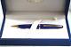 Waterman Carene Ballpoint Pen Finished In Blue Lacquer Gt, Bnib Black Ink