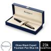 Waterman Expert Ballpoint Pen Gloss Black Chrome, 23k Gold Trim Or Fountain Pen