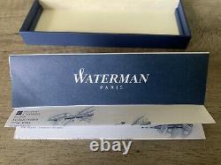 Waterman Expert Black Gold Trim Rollerball Fine Pen With Antonov Logo New