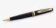 Waterman Expert Blue Ink Medium Tip Ballpoint Pen Gold Trims/gloss Black B+