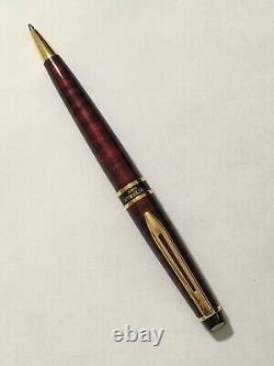 Waterman Expert Dune Red Lacquer Gold Trim Ballpoint Pen-blue Ink-superb