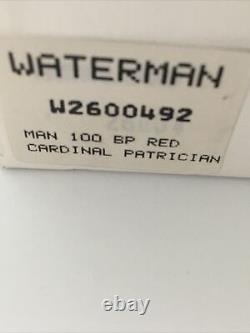 Waterman Man 100 Patrician Cardinal Red Gt Ballpoint Pen-france-boxed-nos