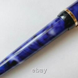 Waterman Marble France Blue/Gold Lacquer finish Twisted Ballpoint Pen (No Box)