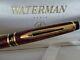 Waterman Pen Sphere Expert Dune In Lacquer Marbled Bordeaux Gold