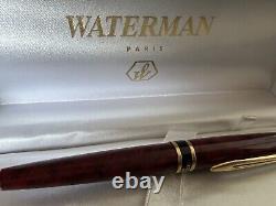 Waterman Pen Sphere Expert Dune IN Lacquer Marbled Bordeaux Gold