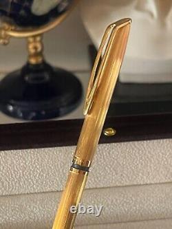 Waterman Pen Sphere French Plated Gold Spline Bas Relief Vintage