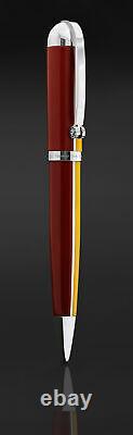 Xezo Visionary Aspen Gold & Red Enamel Handmade Ballpoint Pen. LE 500