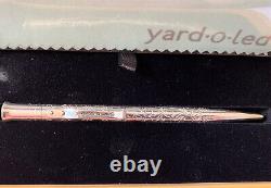 Yard O Led Pen Victorian Perfecta Ballpoint Sterling Silver Leather Case
