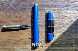 Yves Saint Laurent Collection Vintage Fountain Pen, Blue and Gold