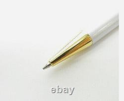 Yves Saint Laurent Silver/Metallic Gold Twisted Ballpoint Pen wz/Box, Manual Rare